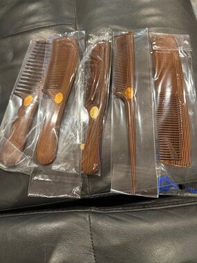 Brown Unisex Styling Comb Set for Smooth, Versatile Hair Care